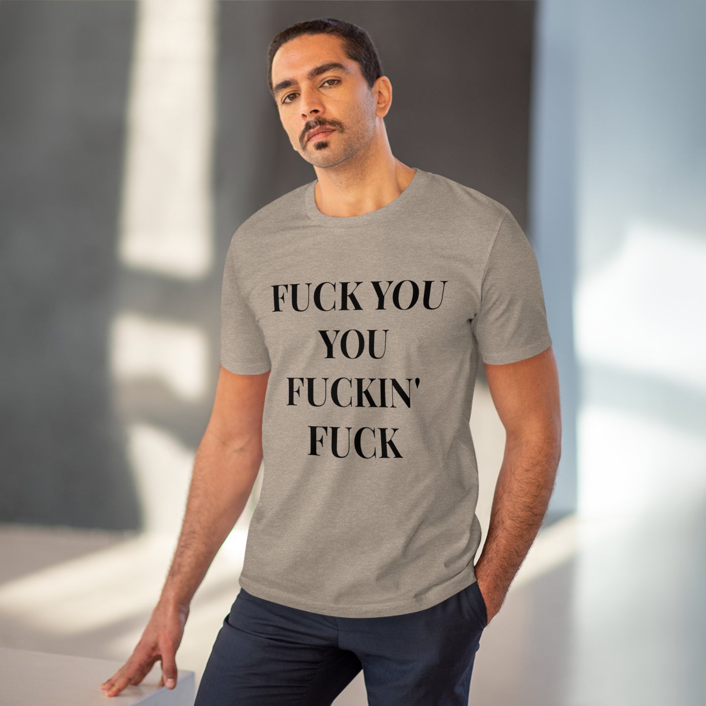 Fu*k You White Letters T-shirt - Unisex