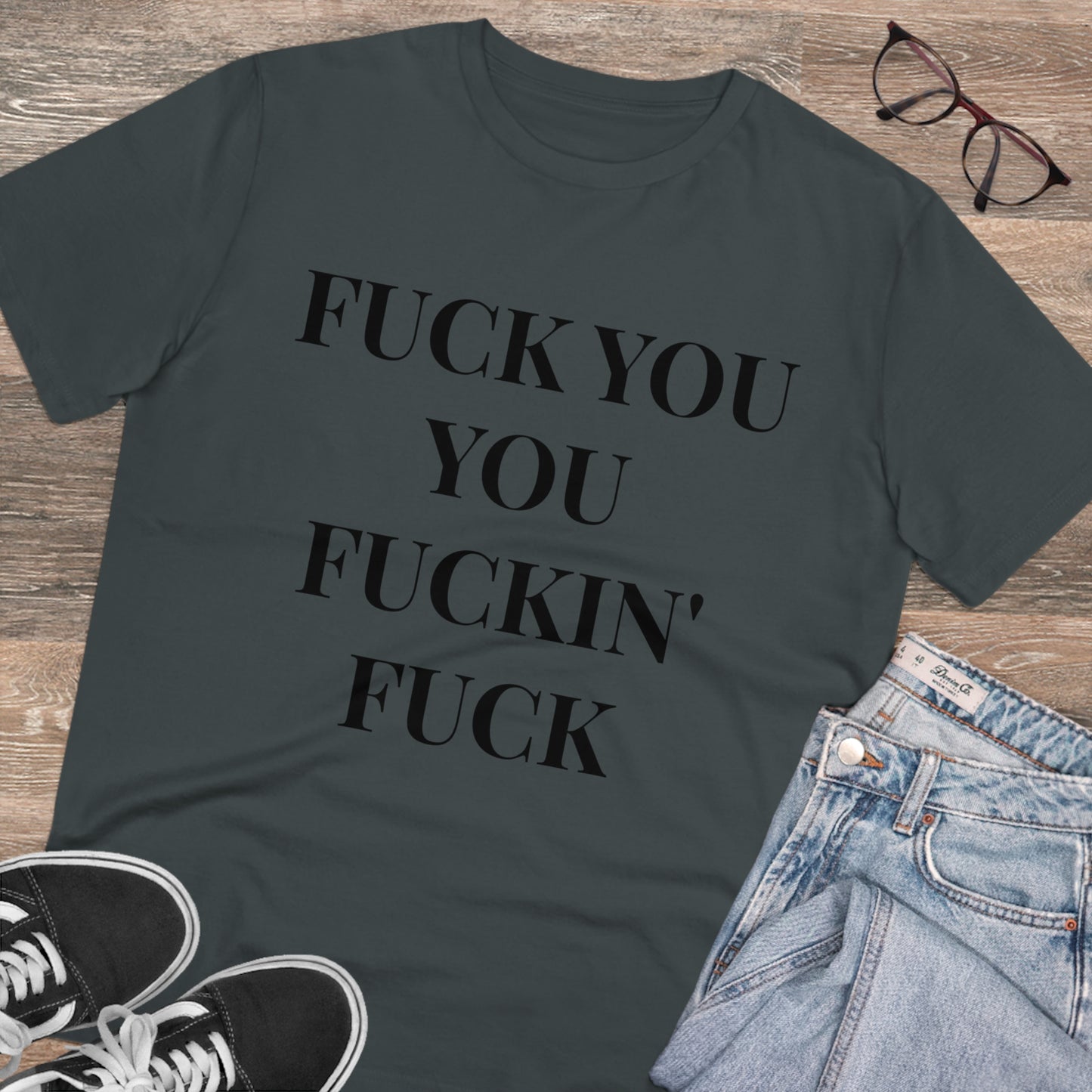 Fu*k You White Letters T-shirt - Unisex