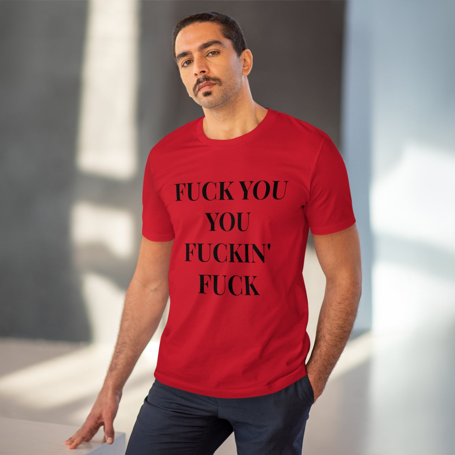 Fu*k You White Letters T-shirt - Unisex