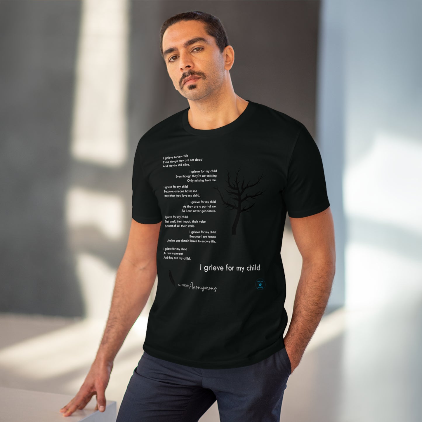 Grief Poem White Lettering  T-shirt - Unisex