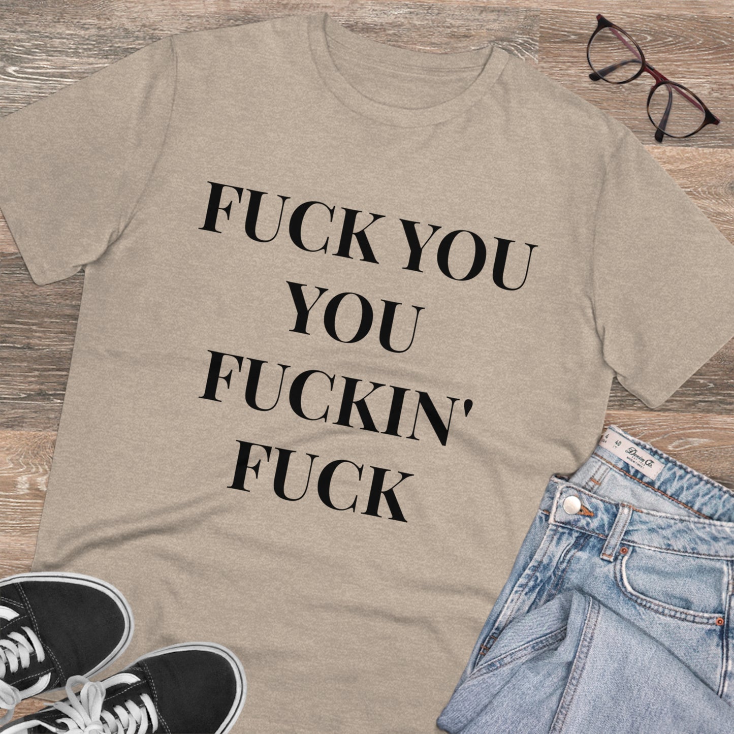 Fu*k You White Letters T-shirt - Unisex