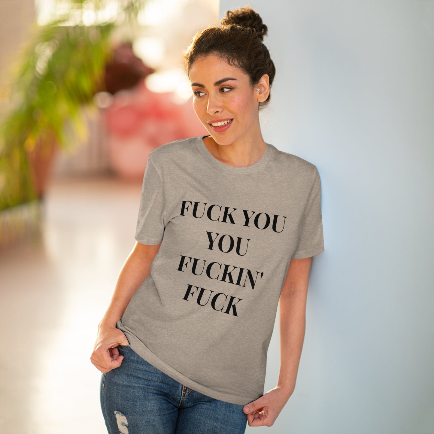 Fu*k You White Letters T-shirt - Unisex