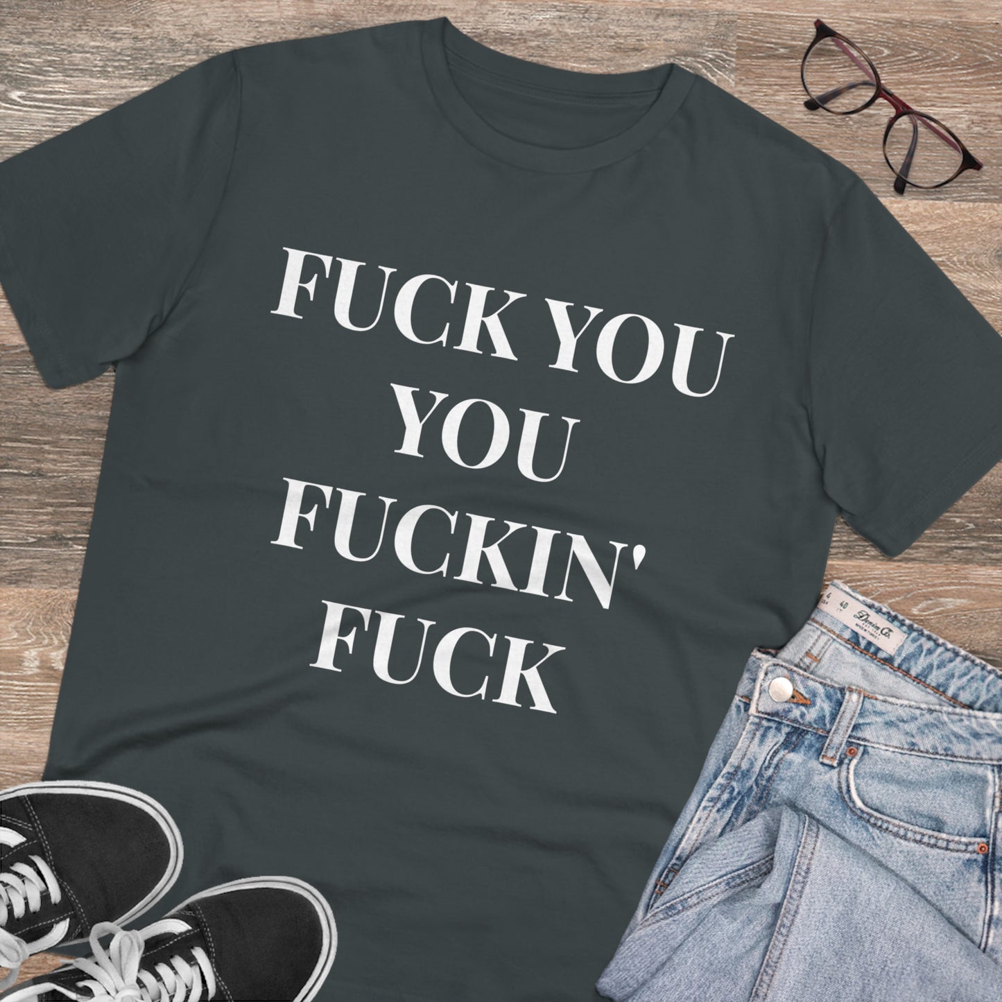 Fu*k You Black Letters T-shirt - Unisex