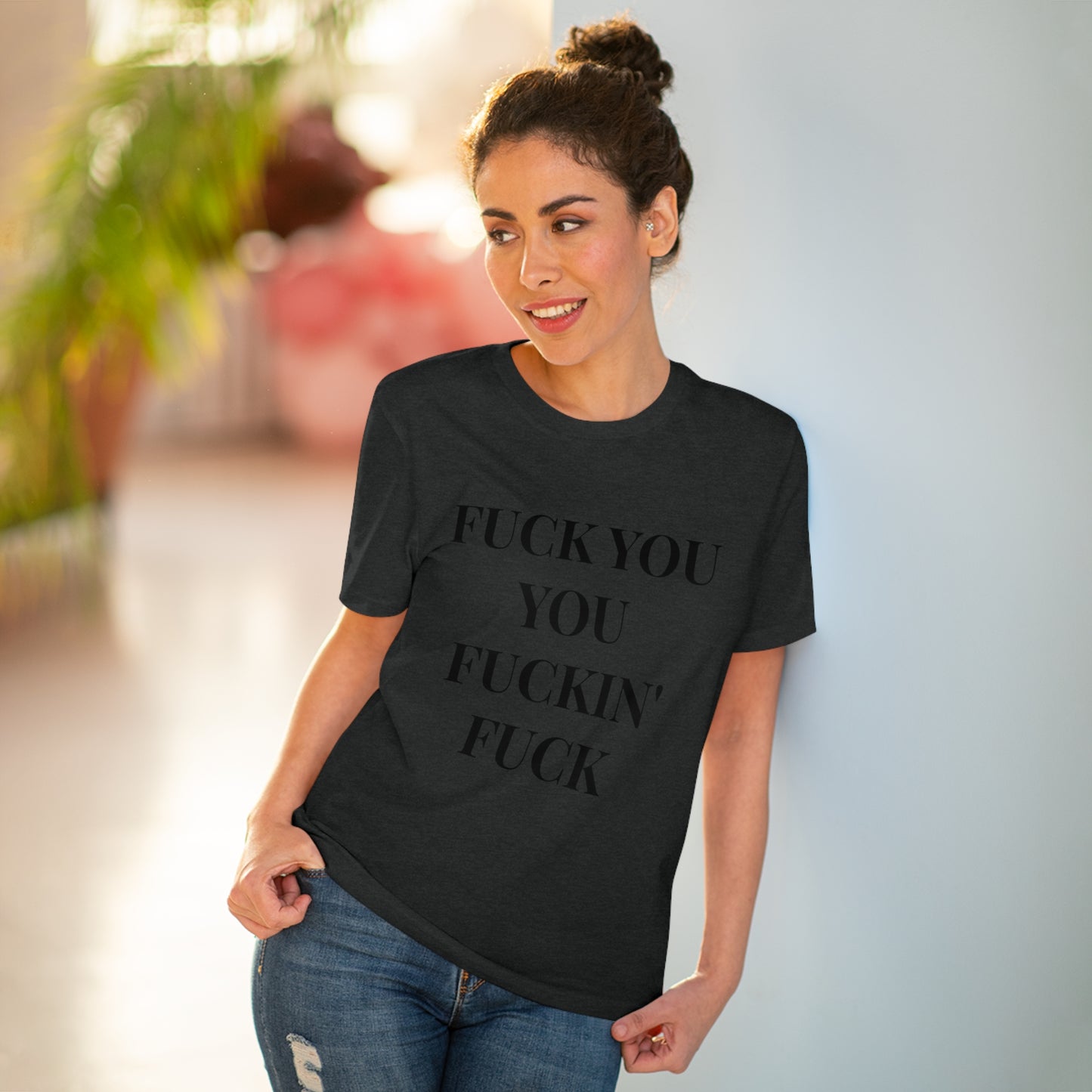 Fu*k You White Letters T-shirt - Unisex