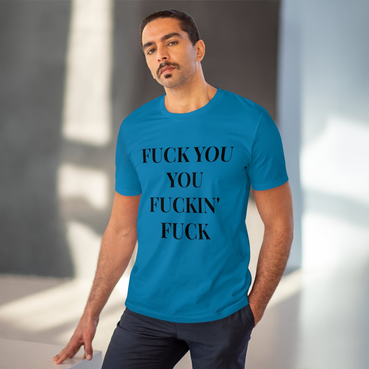 Fu*k You White Letters T-shirt - Unisex