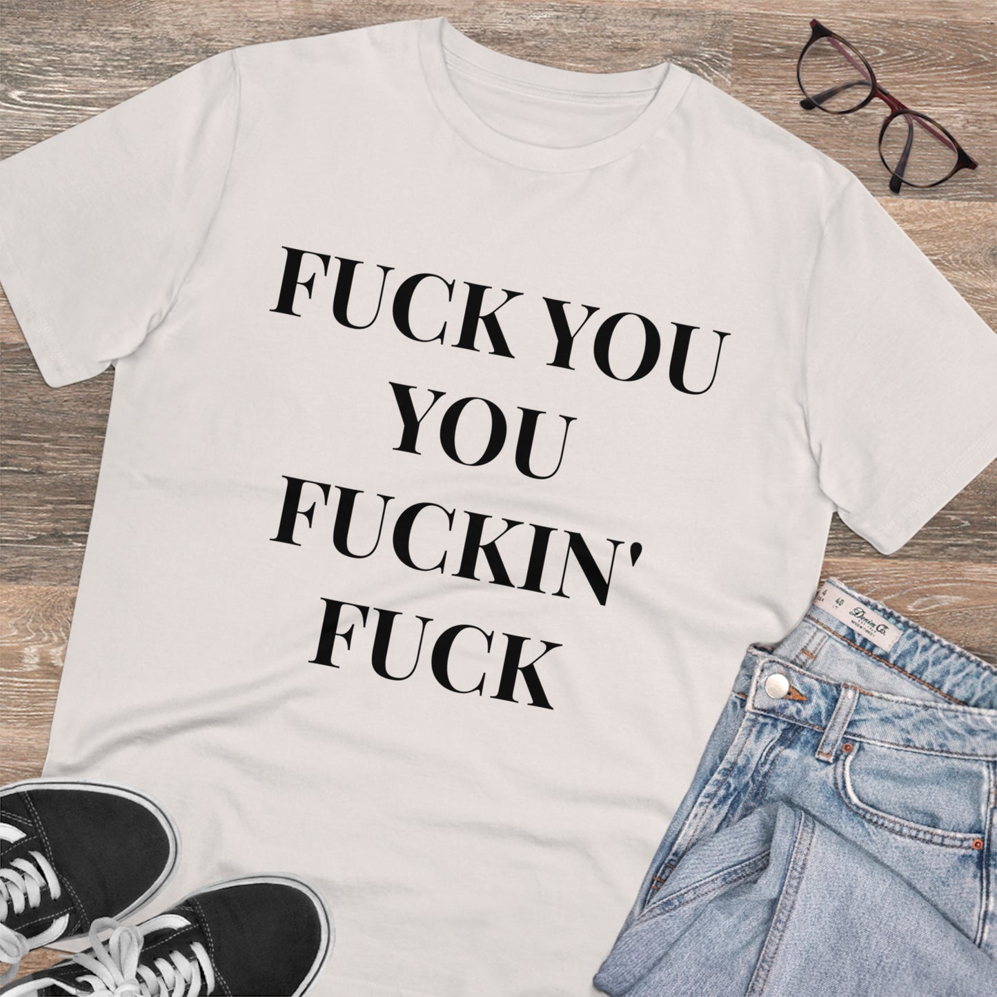 Fu*k You White Letters T-shirt - Unisex