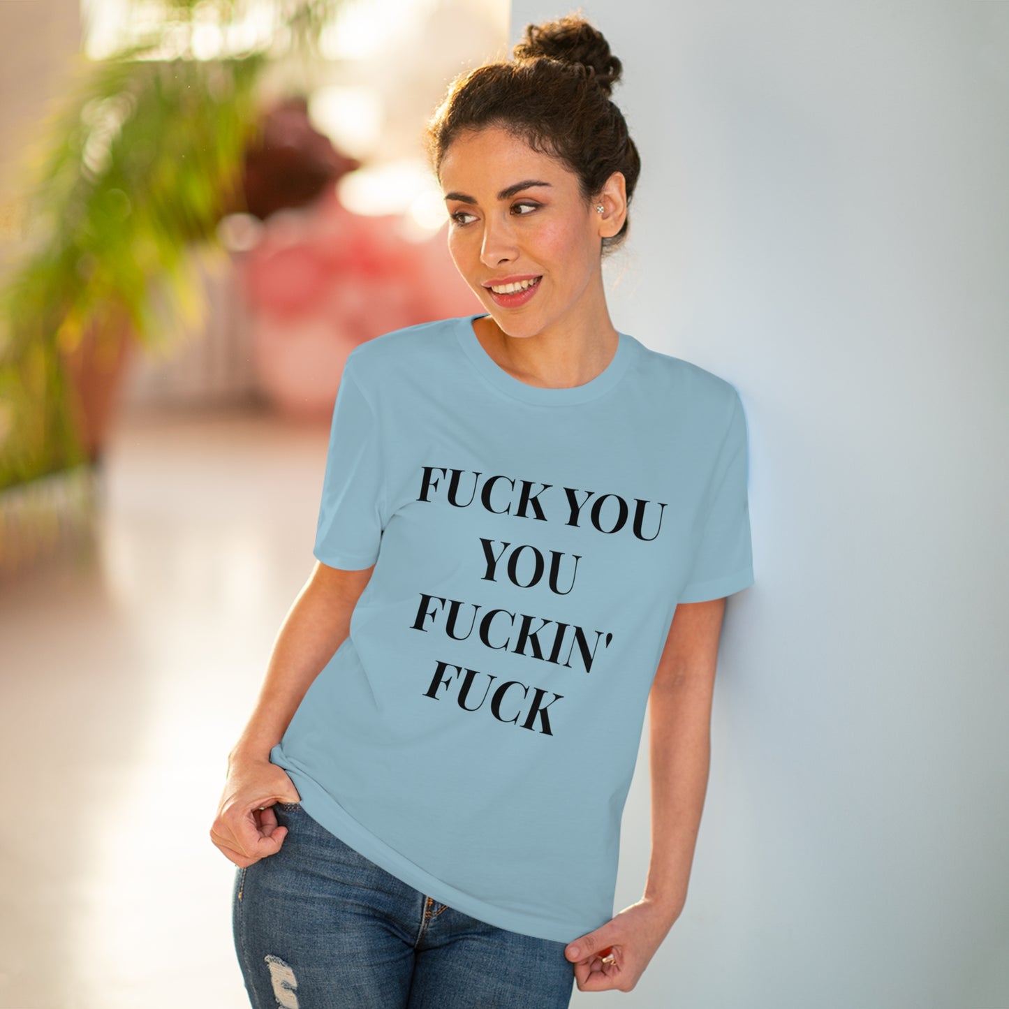 Fu*k You White Letters T-shirt - Unisex