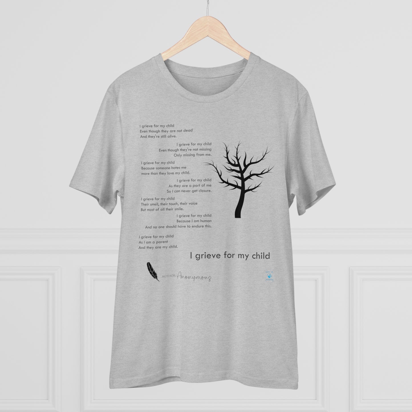 Grief Poem Black Lettering  T-shirt - Unisex