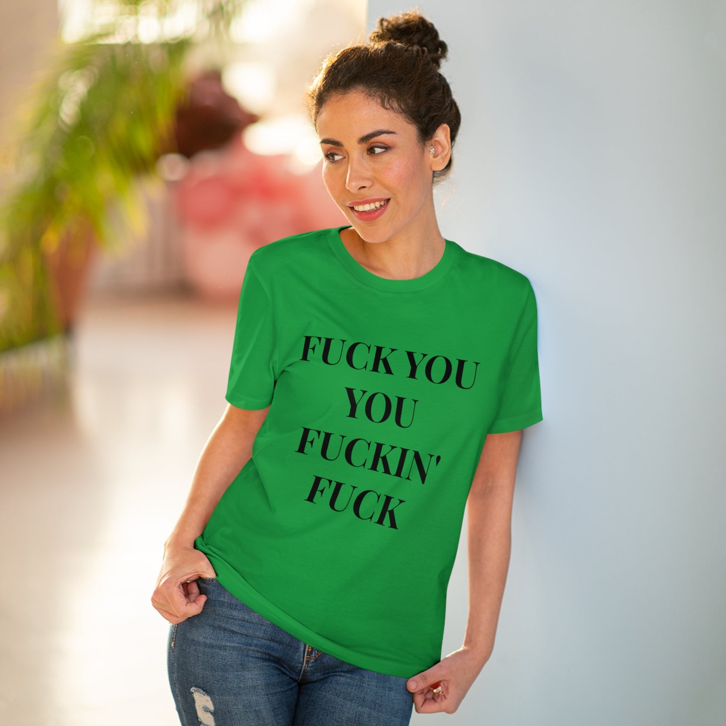 Fu*k You White Letters T-shirt - Unisex