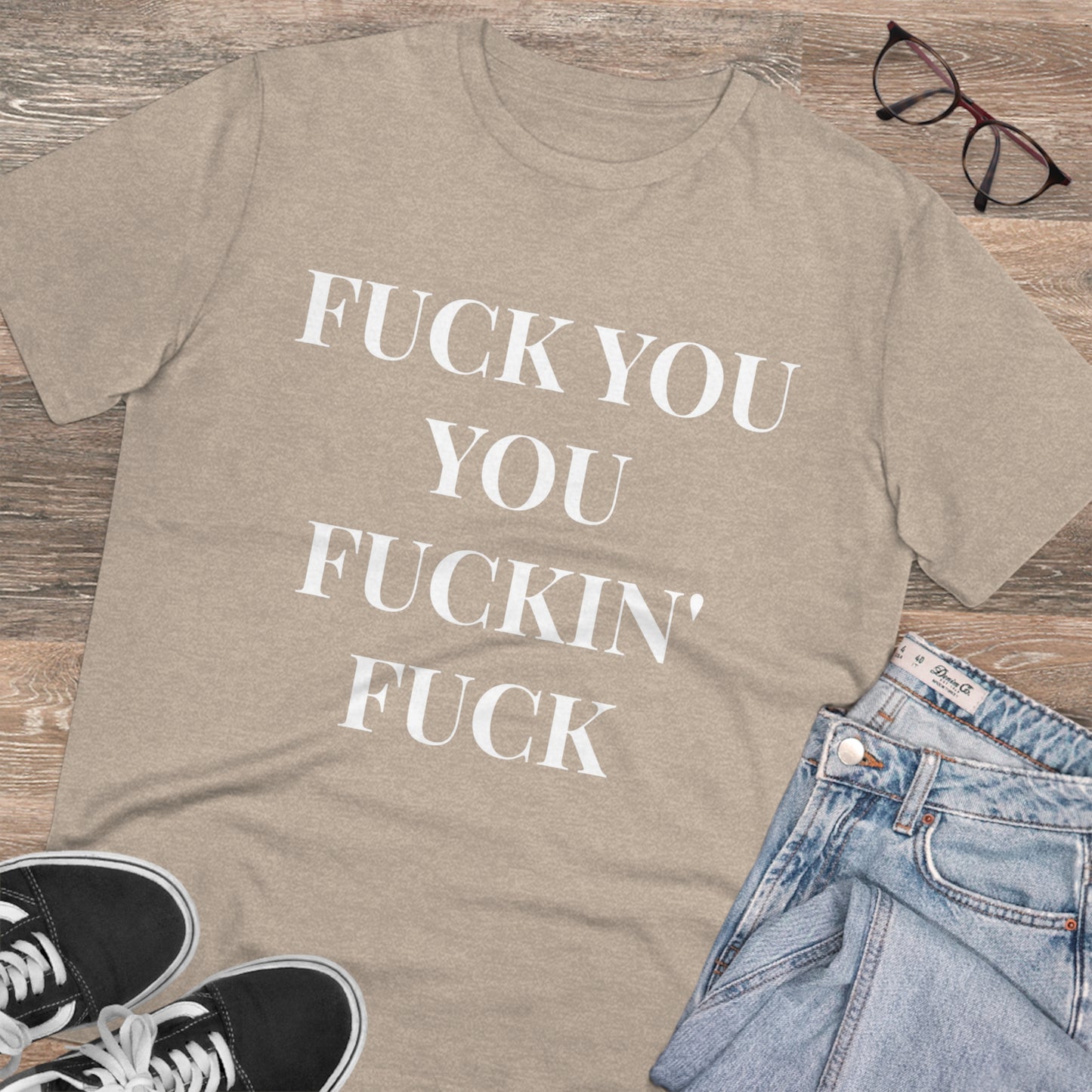 Fu*k You Black Letters T-shirt - Unisex