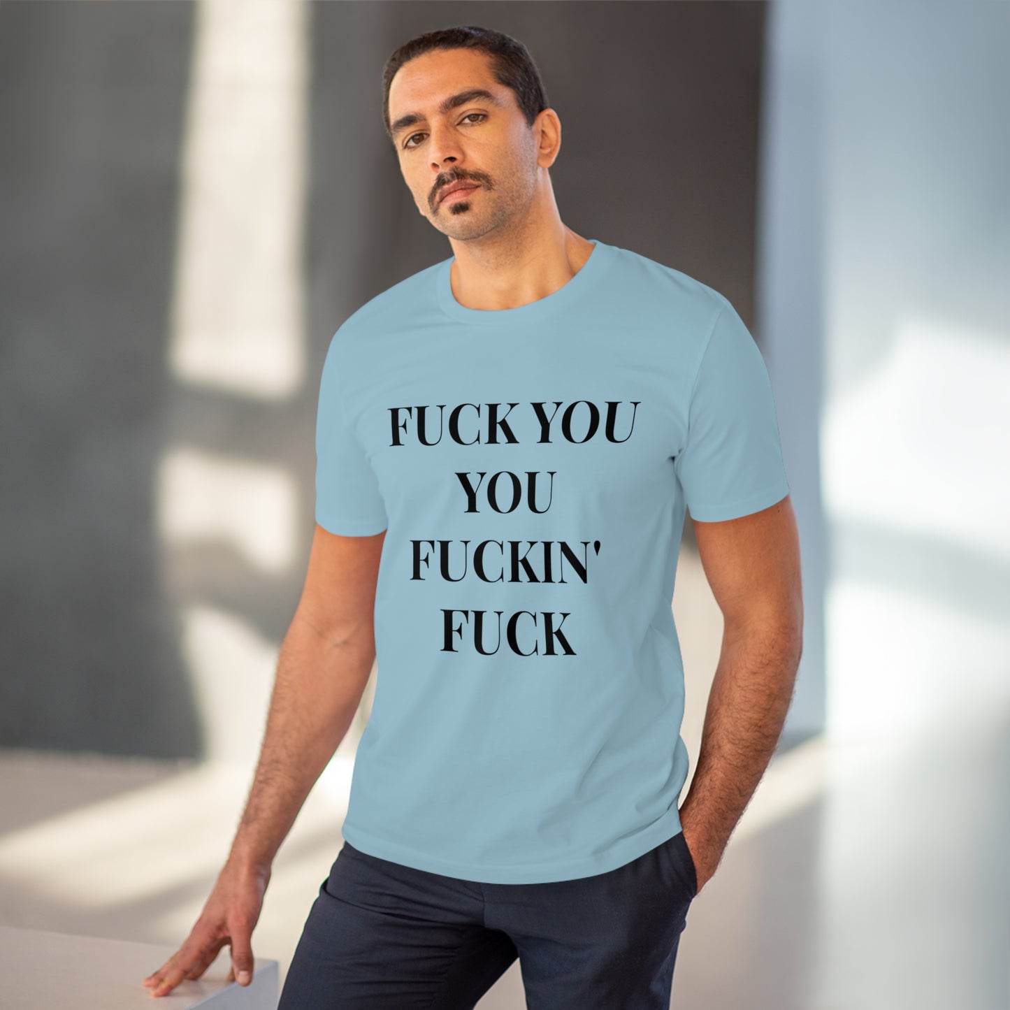 Fu*k You White Letters T-shirt - Unisex