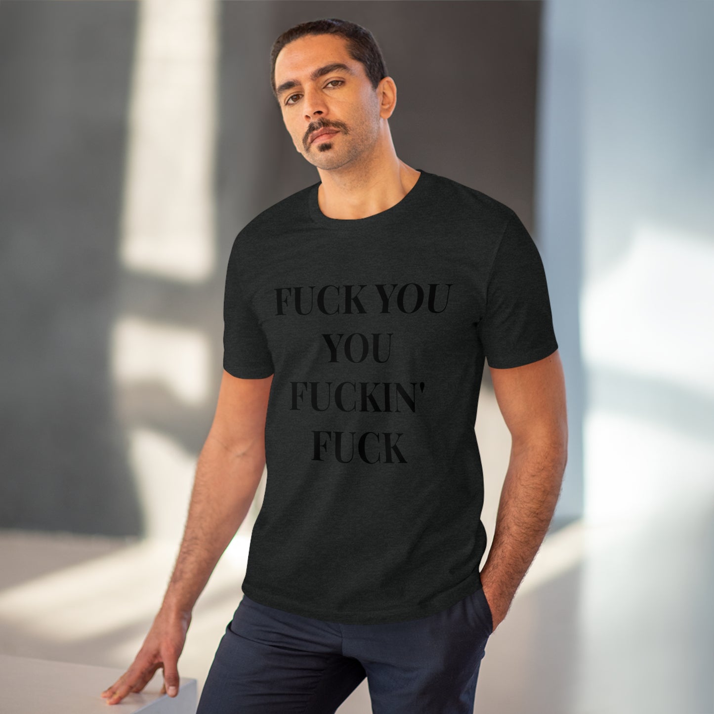 Fu*k You White Letters T-shirt - Unisex