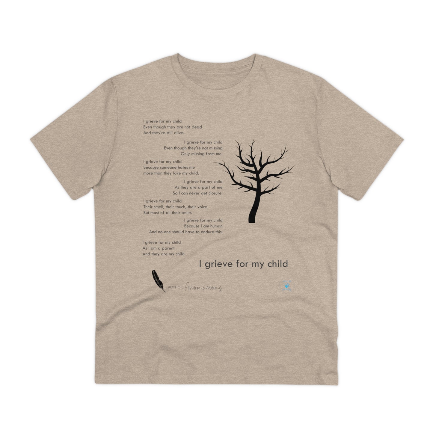 Grief Poem Black Lettering  T-shirt - Unisex