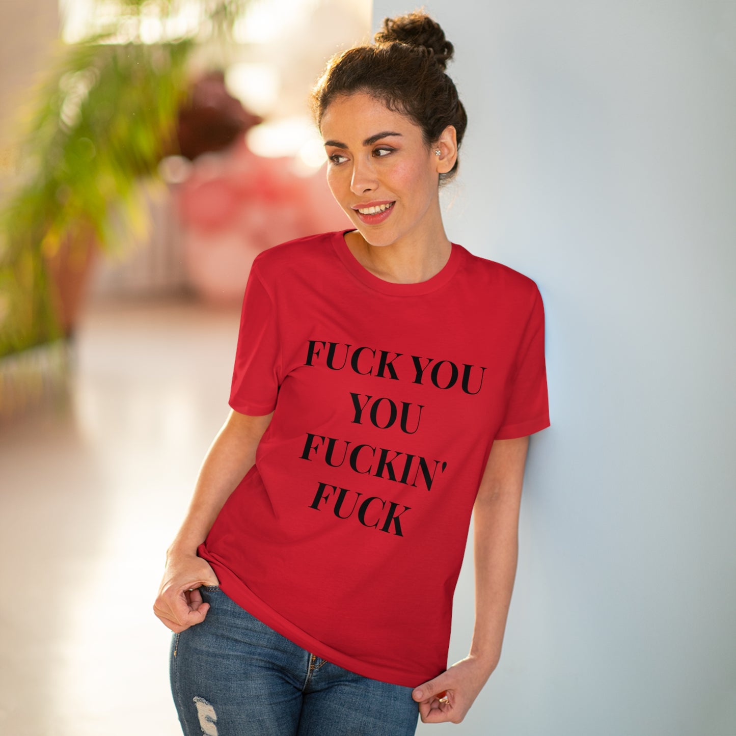 Fu*k You White Letters T-shirt - Unisex