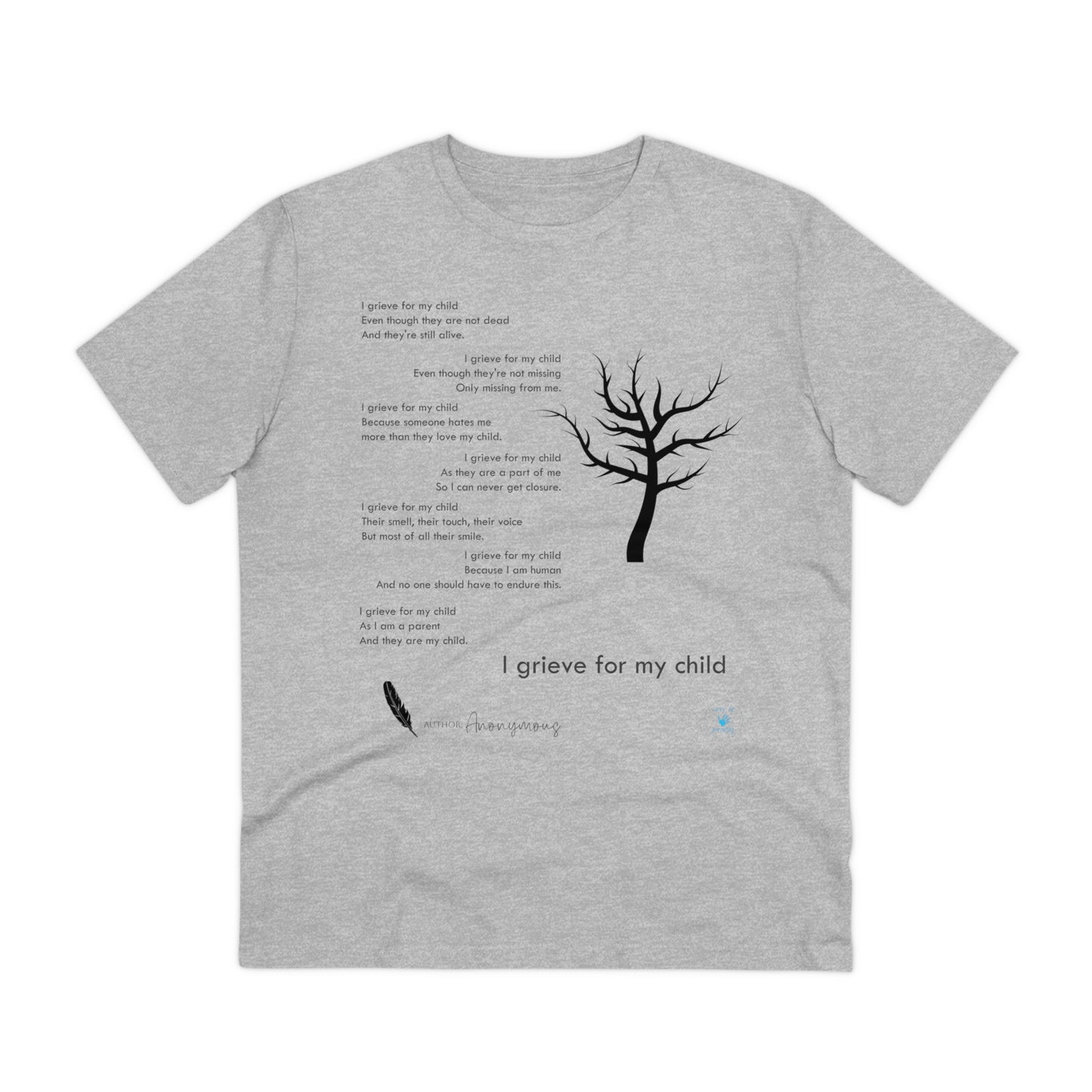 Grief Poem Black Lettering  T-shirt - Unisex