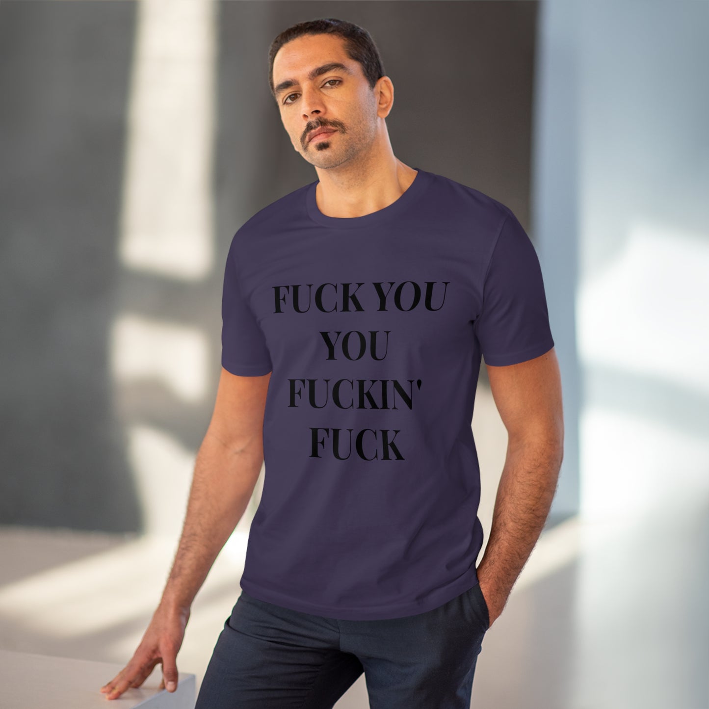 Fu*k You White Letters T-shirt - Unisex