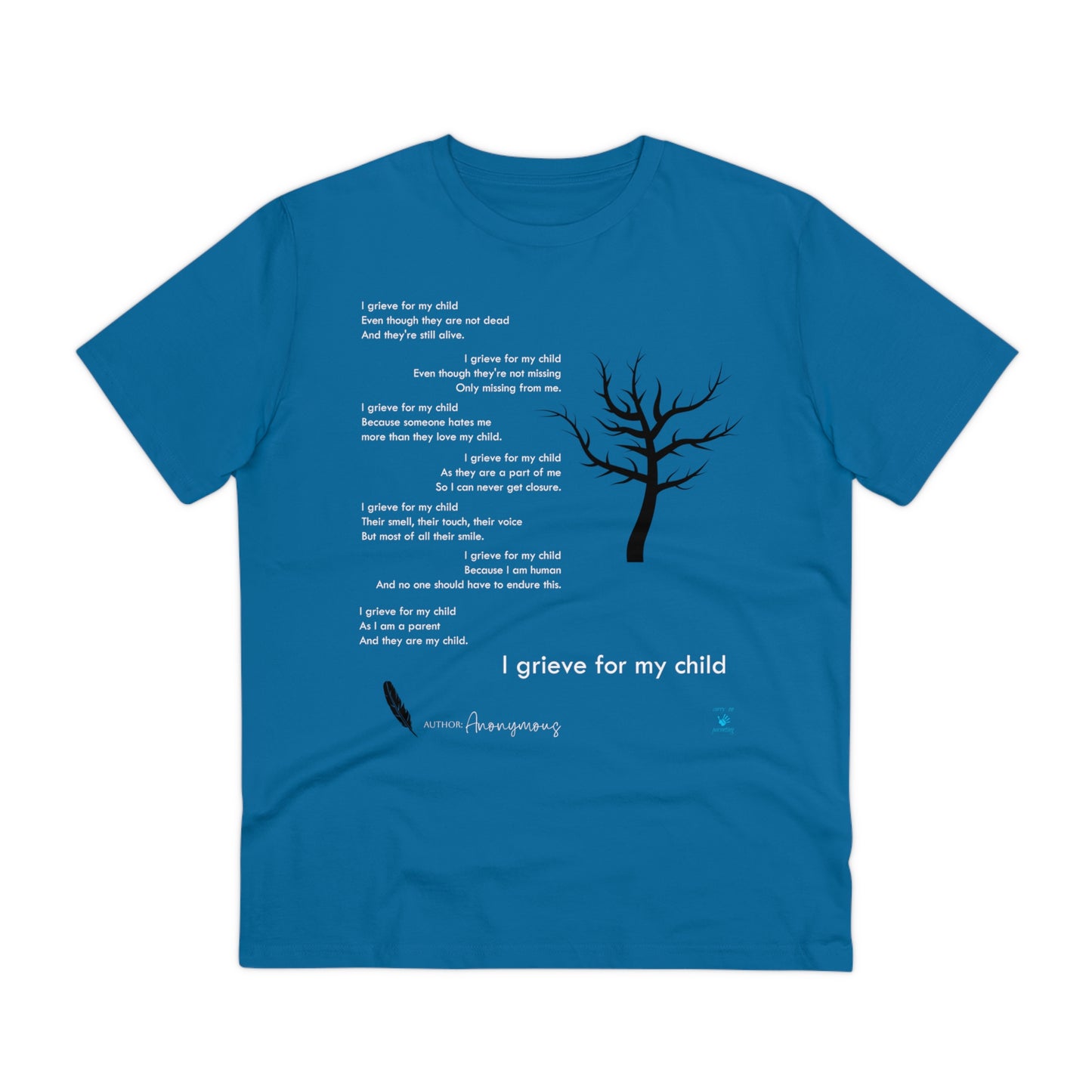 Grief Poem White Lettering  T-shirt - Unisex