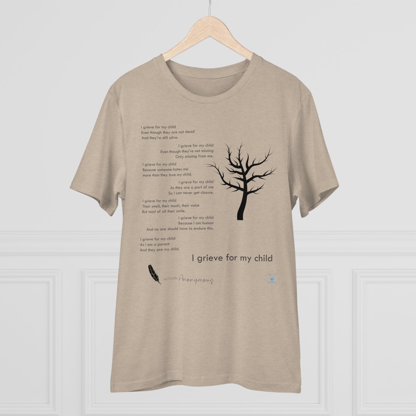 Grief Poem Black Lettering  T-shirt - Unisex