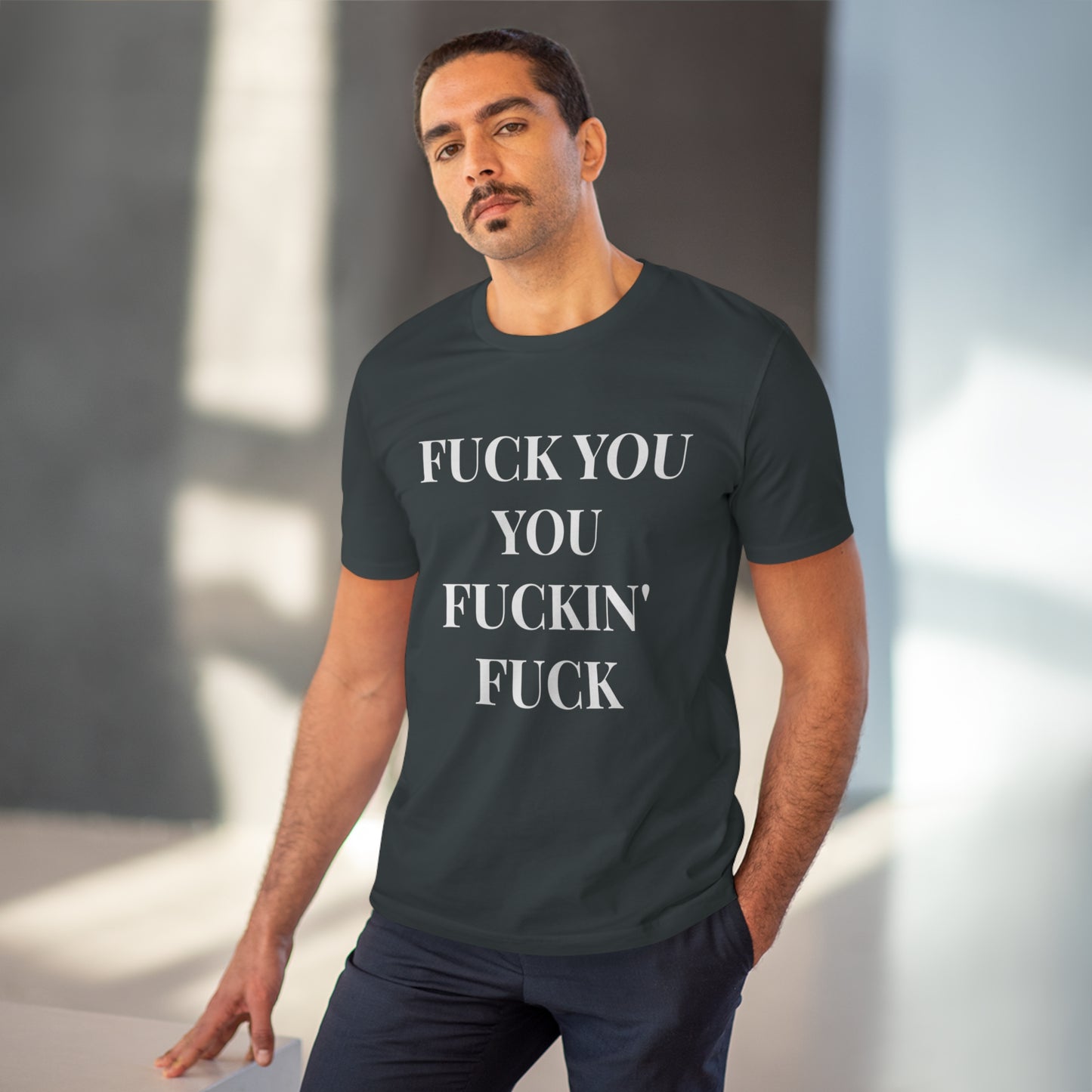 Fu*k You Black Letters T-shirt - Unisex