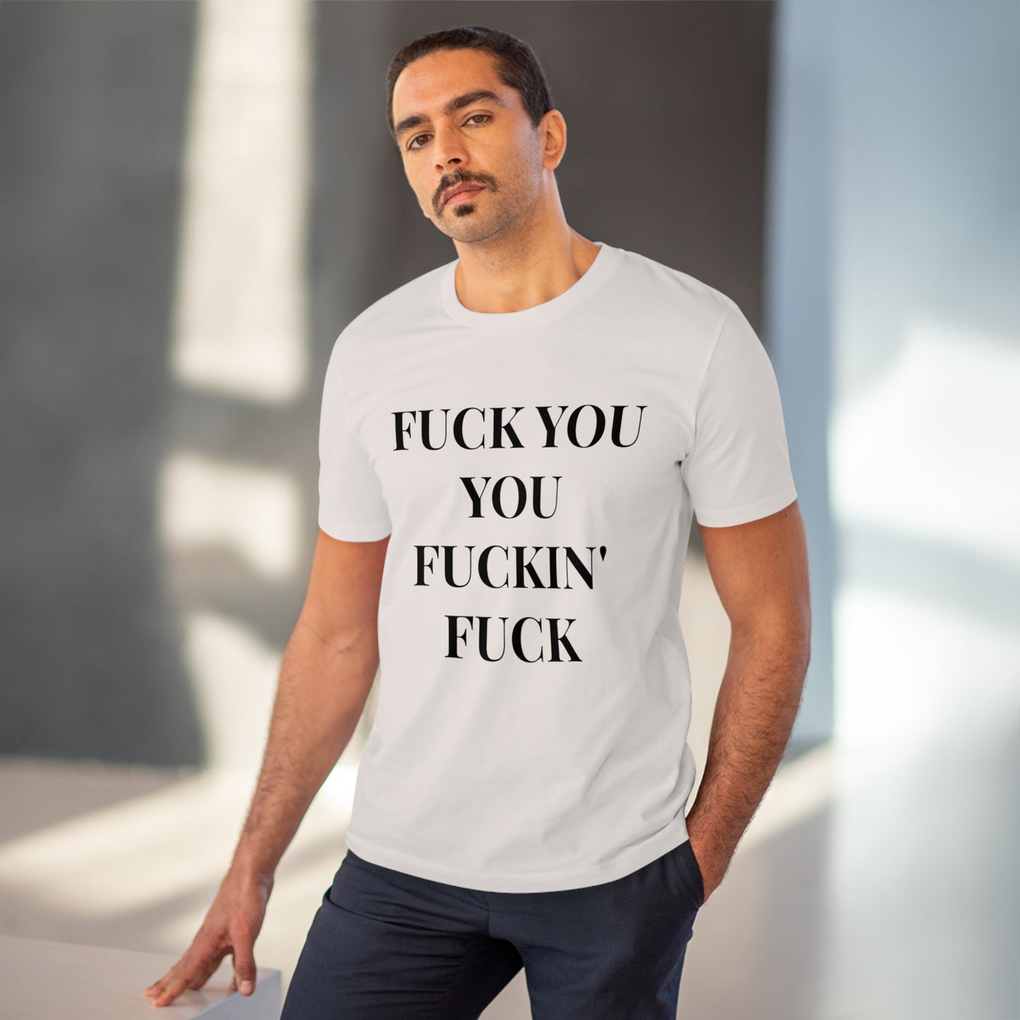 Fu*k You White Letters T-shirt - Unisex