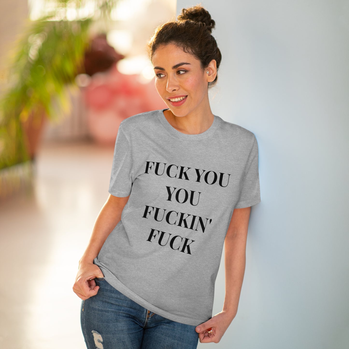 Fu*k You White Letters T-shirt - Unisex