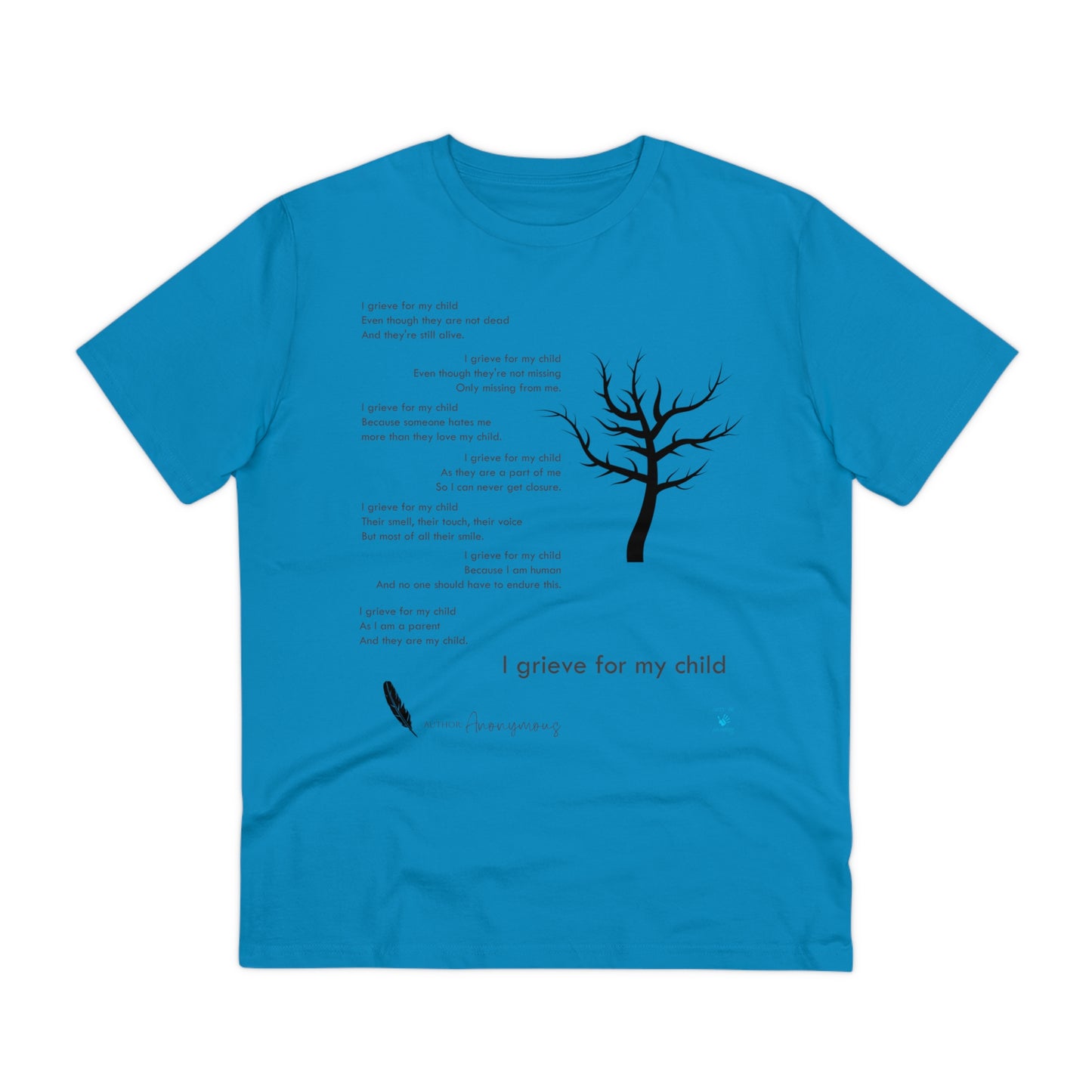 Grief Poem Black Lettering  T-shirt - Unisex